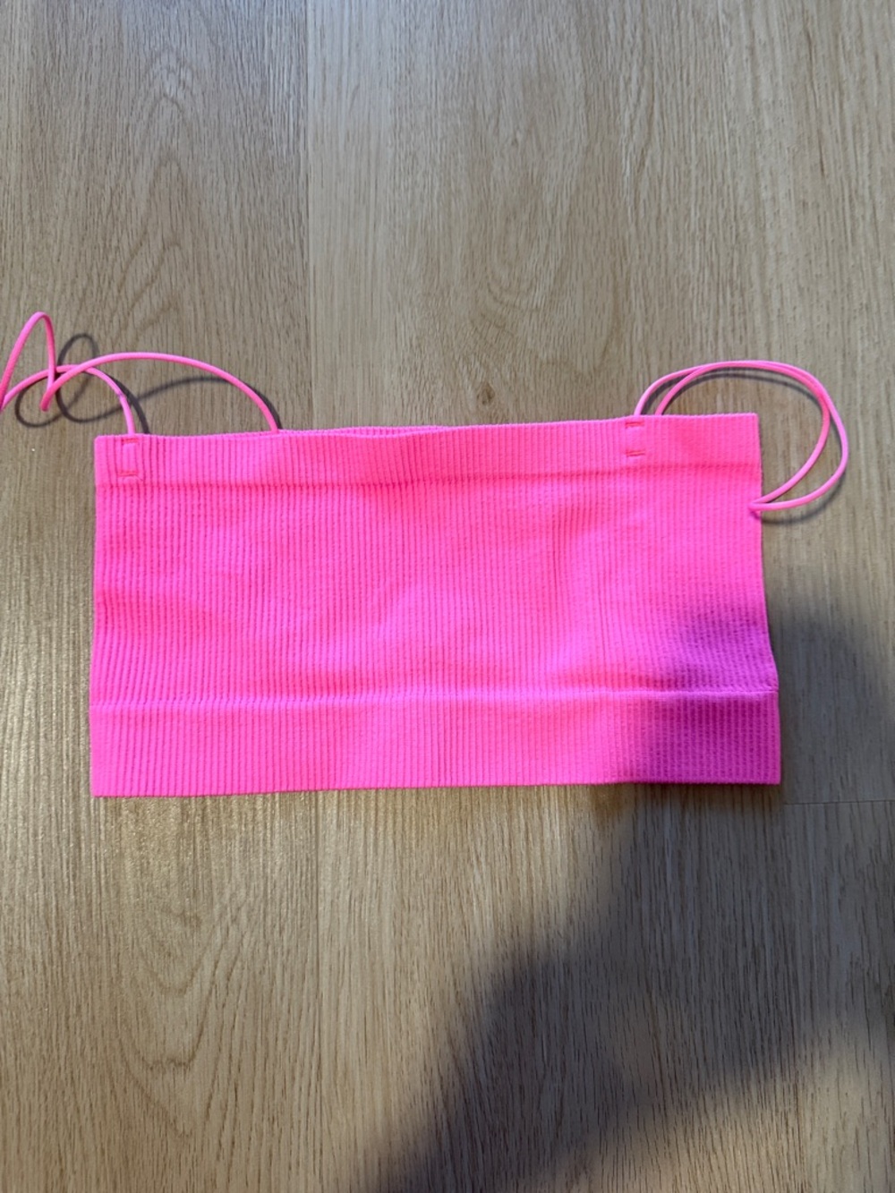 Sunday Best Neon Pink Ribbed bralette top